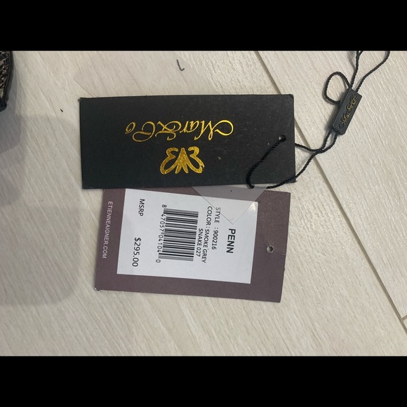 Etienne Aigner Penn Smoke Grey Snake Tote - Picture 17 of 17